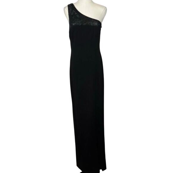 NWT Jay Godfrey Sacramento One Shoulder Beaded Gown Women's Black Size 2 - Picture 1 of 6
